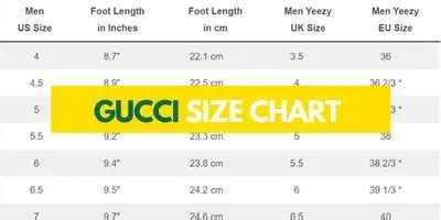 gucci size chart